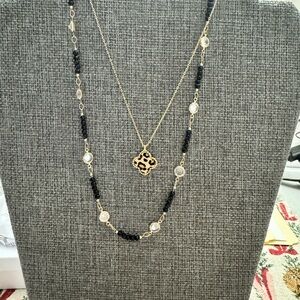 Park Lane Black Icon Leopard Necklace Bundle